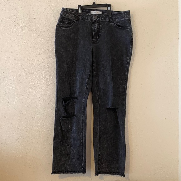 Cato Denim - Cato Mid-Rise Womens Black Acid Wash Jeans NWOT!